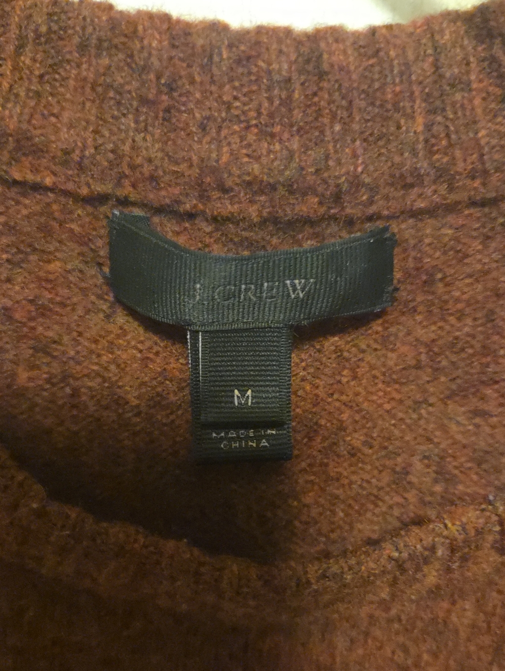 J. Crew Women's Rust Brown Wool Blend Sweater - M